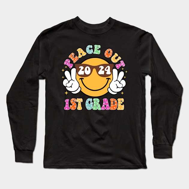 Peace Out School, Last Day of School, End of School 1st Grade Long Sleeve T-Shirt by thavylanita